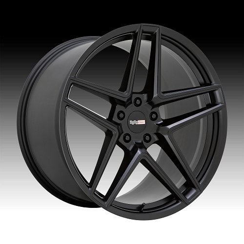 Cray Panthera Semi Gloss Black Custom Corvette Wheels 1